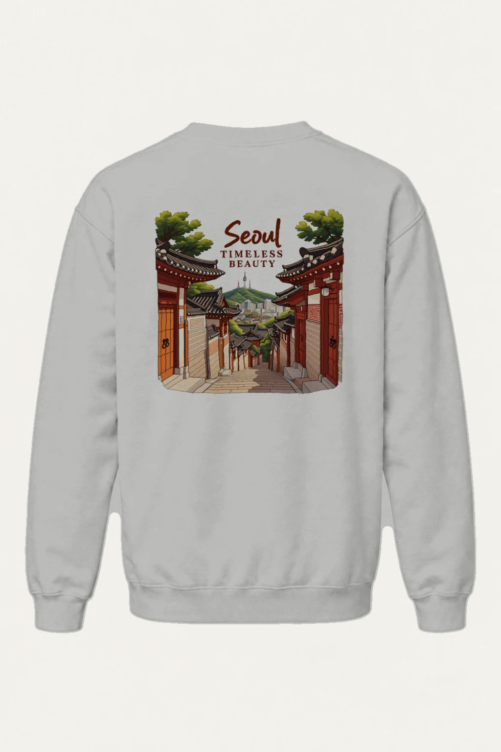 "Seoul Timeless Beauty" Heavy Blend Unisex Crewneck Sweatshirt | Gildan 18000