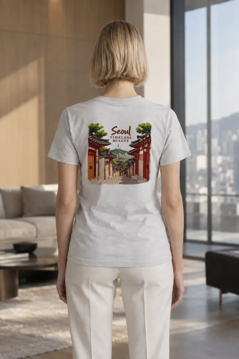 "Seoul Timeless Beauty" Heavyweight Unisex Crewneck T-shirt | Gildan 5000