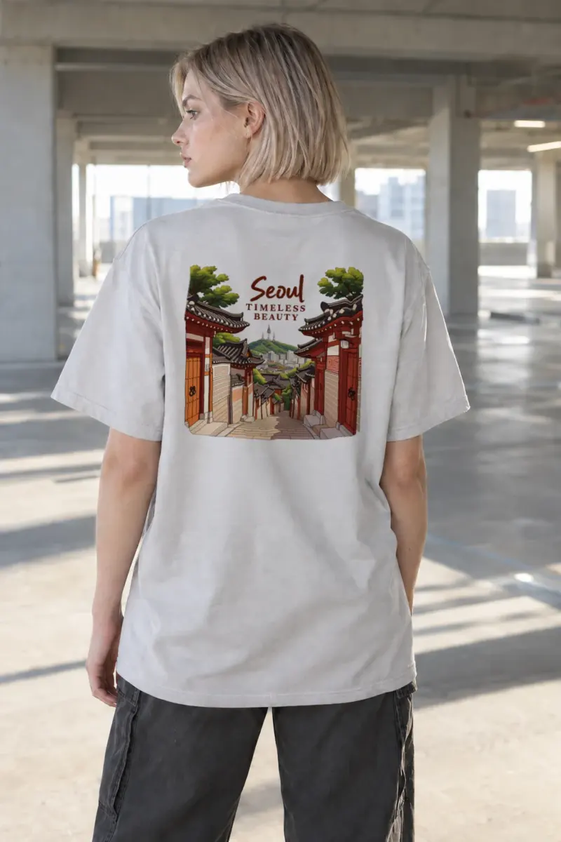 "Seoul Timeless Beauty" Heavyweight Unisex Crewneck T-shirt | Gildan 5000