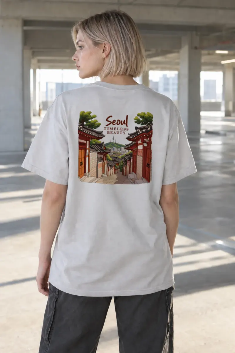 "Seoul Timeless Beauty" Heavyweight Unisex Crewneck T-shirt | Gildan 5000