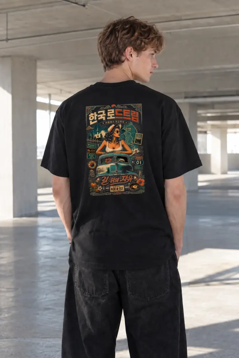 “Seoul To Busan” Heavyweight Unisex Crewneck T-shirt | Gildan 5000