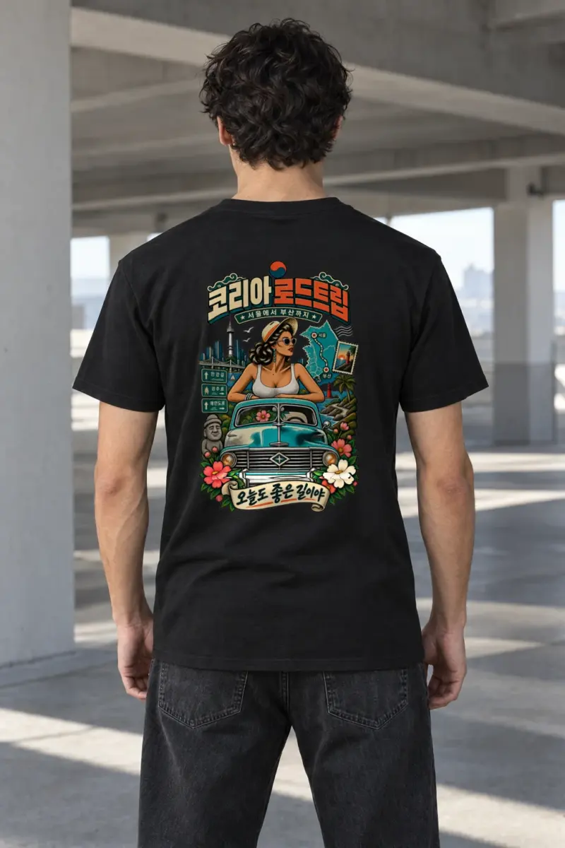 "Seoul To Busan" Heavyweight Unisex Crewneck T-shirt | Gildan 5000