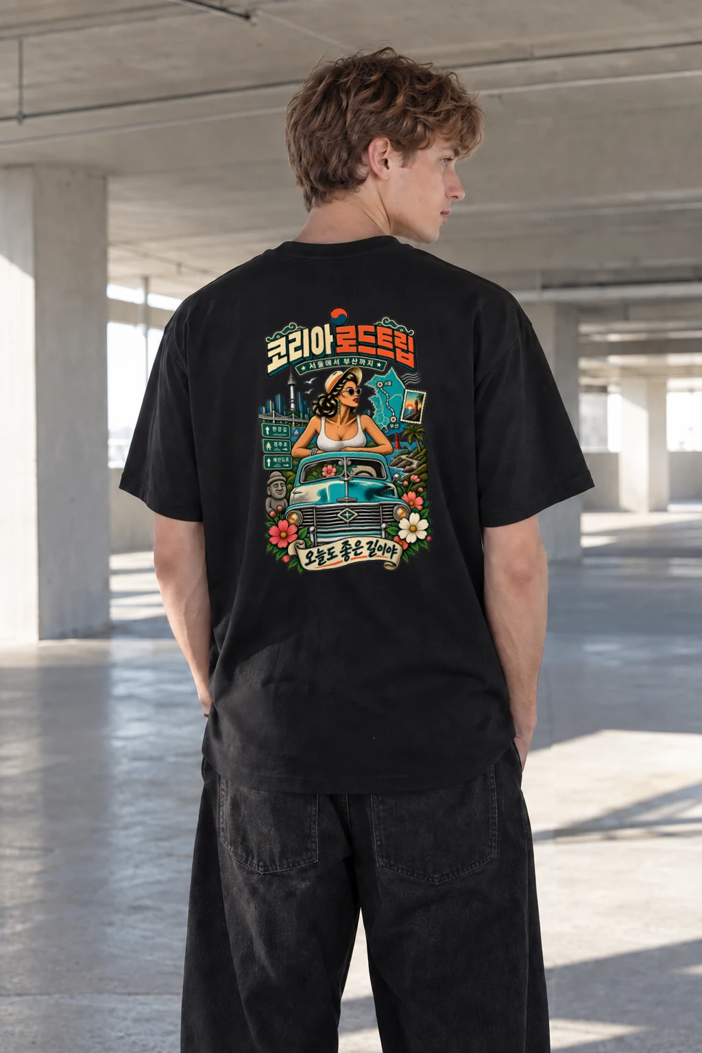 "Seoul To Busan" Heavyweight Unisex Crewneck T-shirt | Gildan 5000
