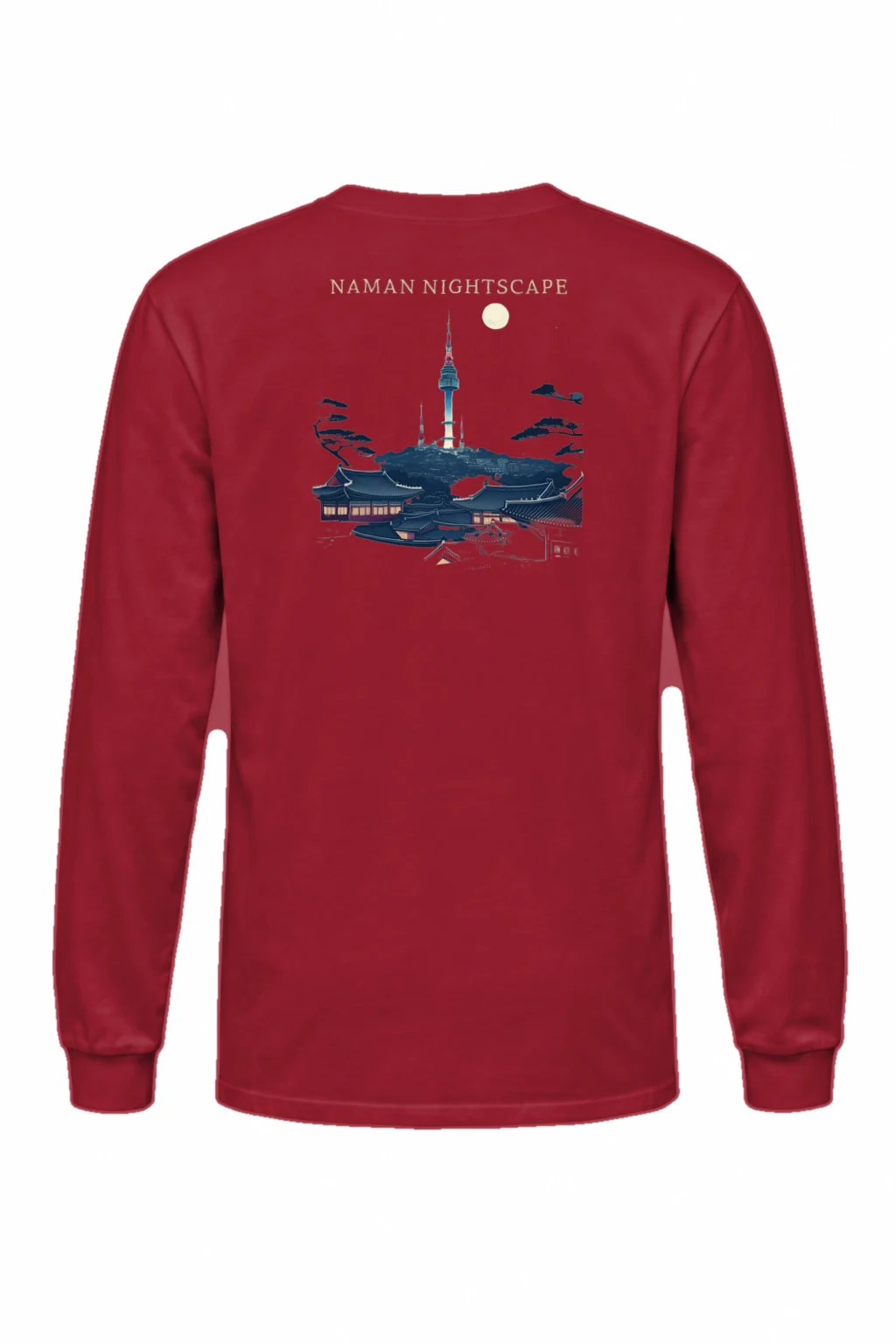 "Seoul Tower Nightscape" Unisex Longsleeve T-shirt | Gildan 2400
