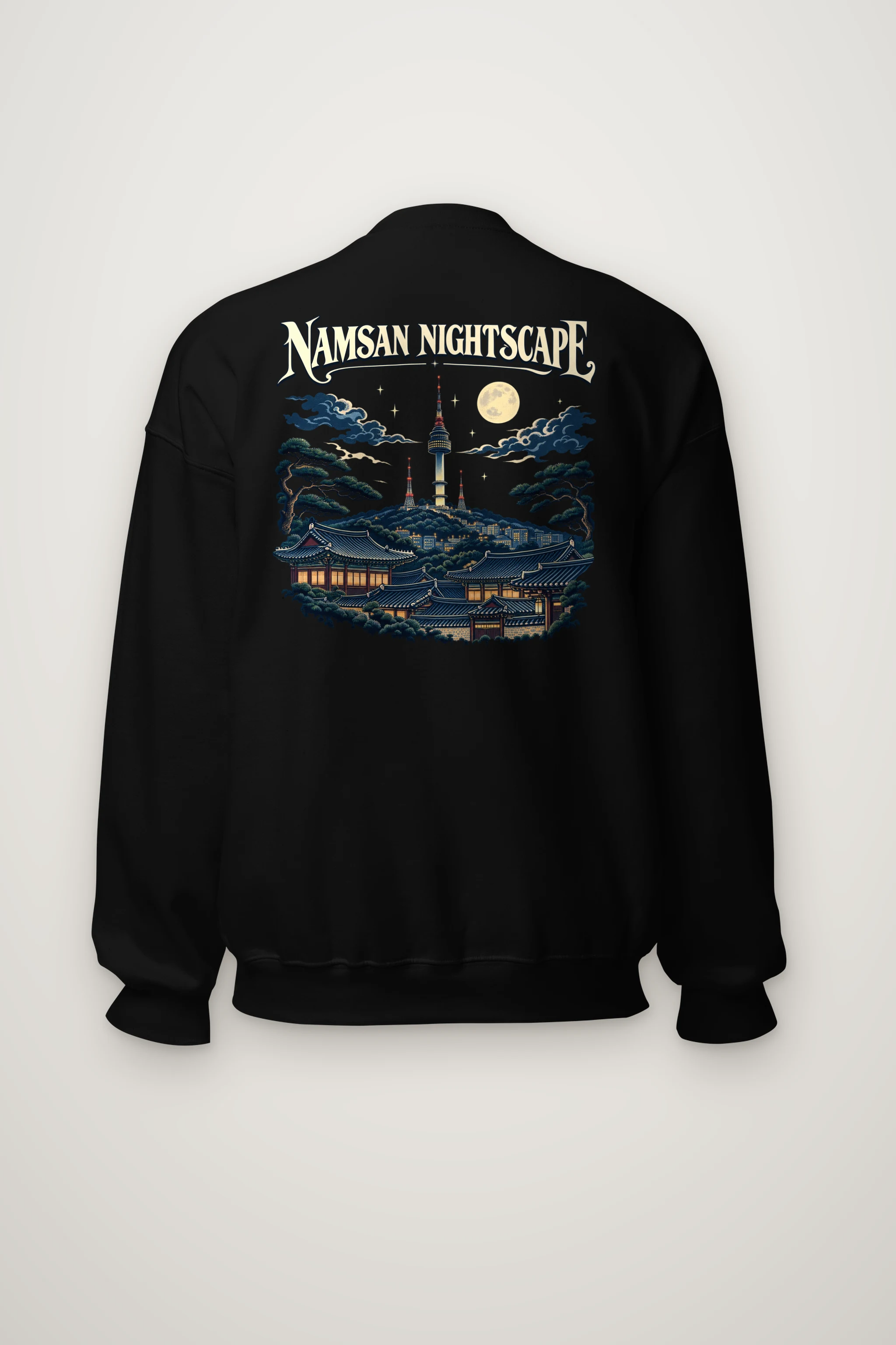 "Seoul Tower Reverie" Heavy Blend Unisex Crewneck Sweatshirt