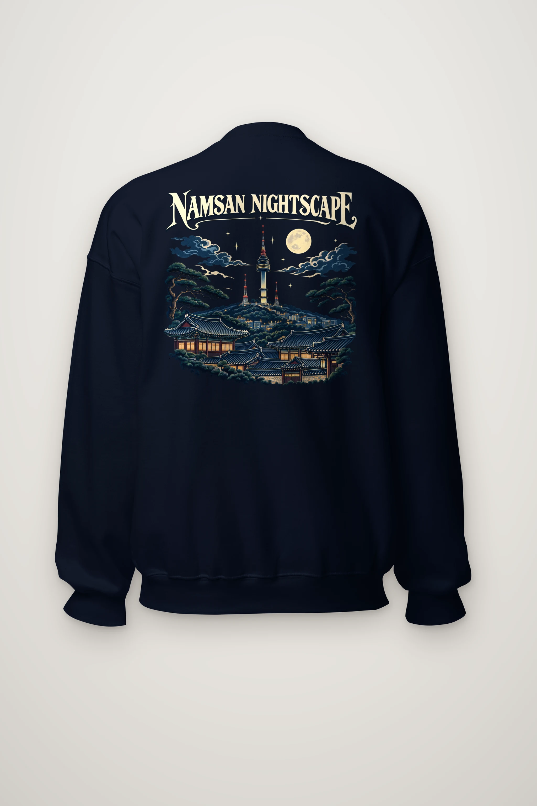 "Seoul Tower Reverie" Heavy Blend Unisex Crewneck Sweatshirt