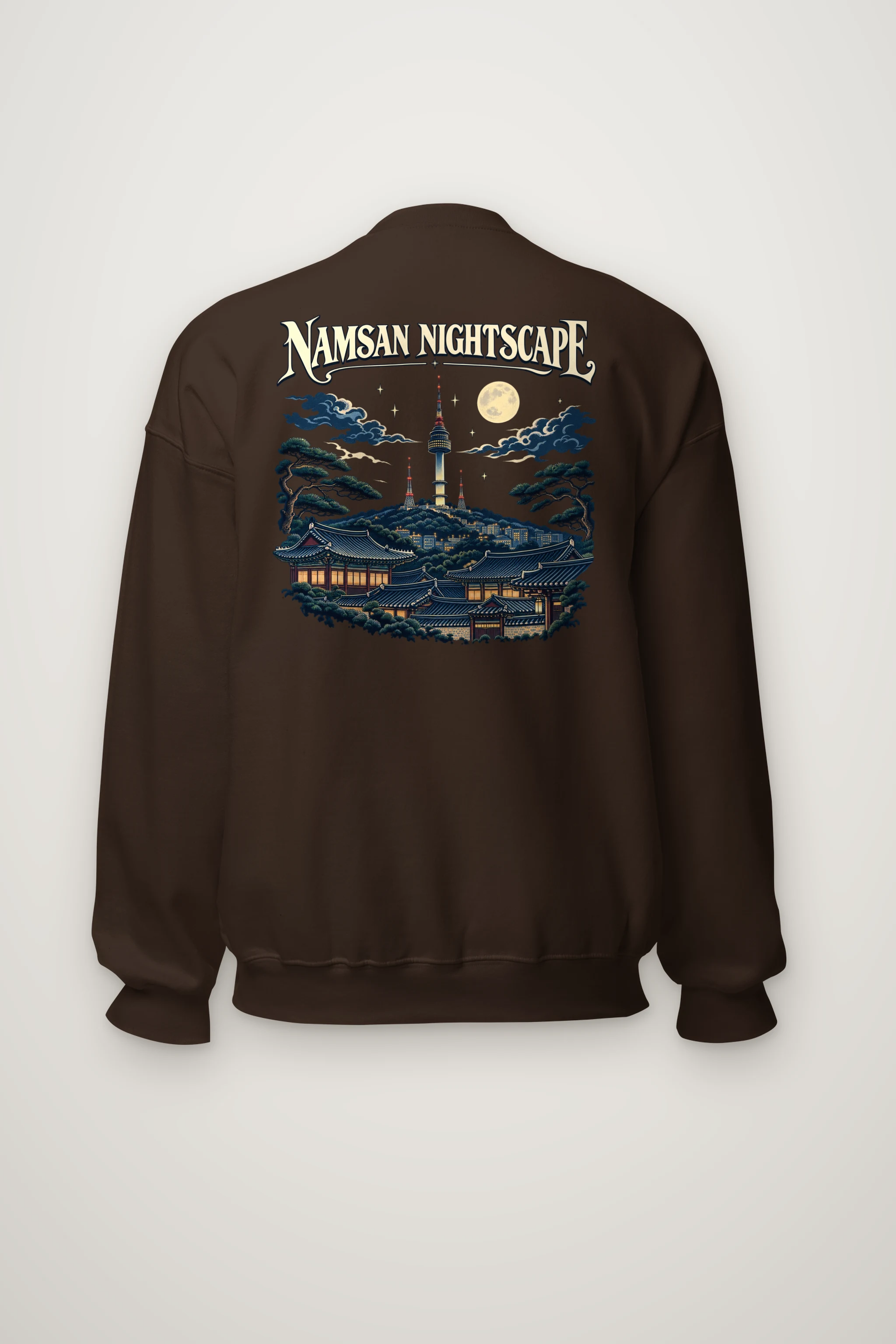 "Seoul Tower Reverie" Heavy Blend Unisex Crewneck Sweatshirt