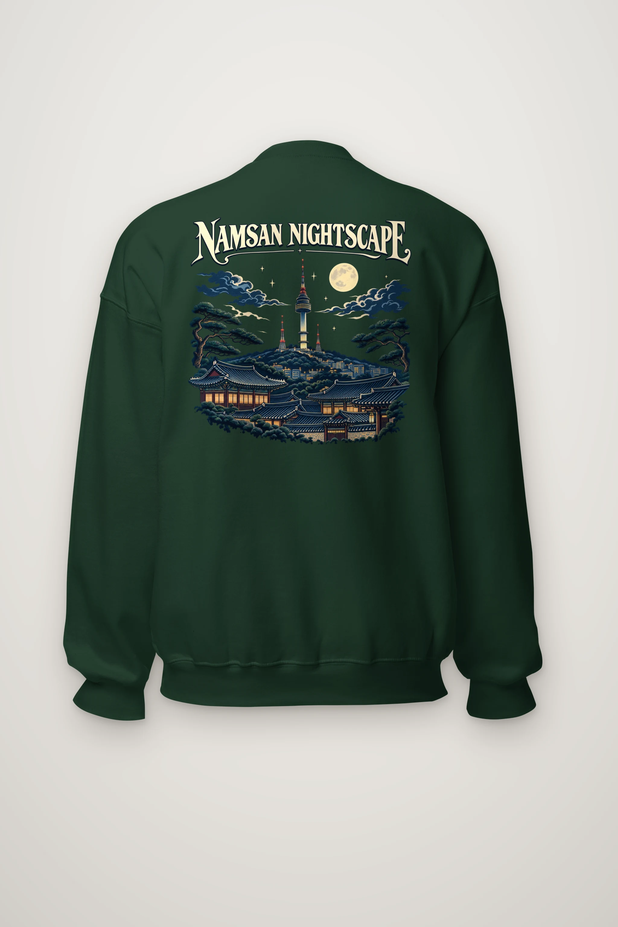 "Seoul Tower Reverie" Heavy Blend Unisex Crewneck Sweatshirt