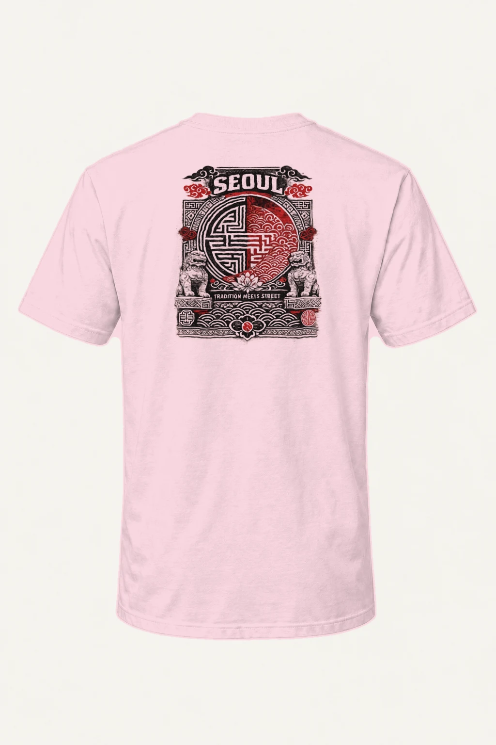 "Seoul Tradition Meets Street" Heavyweight Unisex Crewneck T-shirt | Gildan 5000