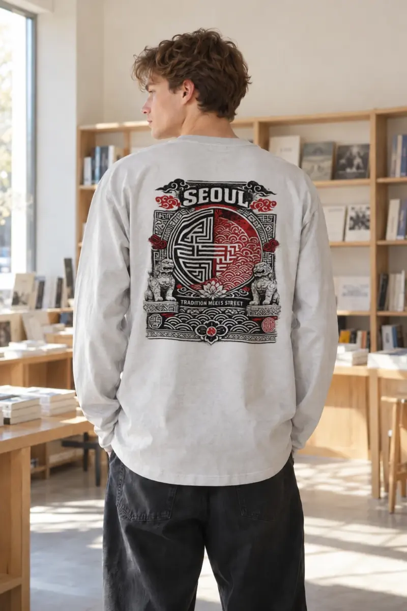 "Seoul Tradition Meets Street" Unisex Longsleeve T-shirt | Gildan 2400