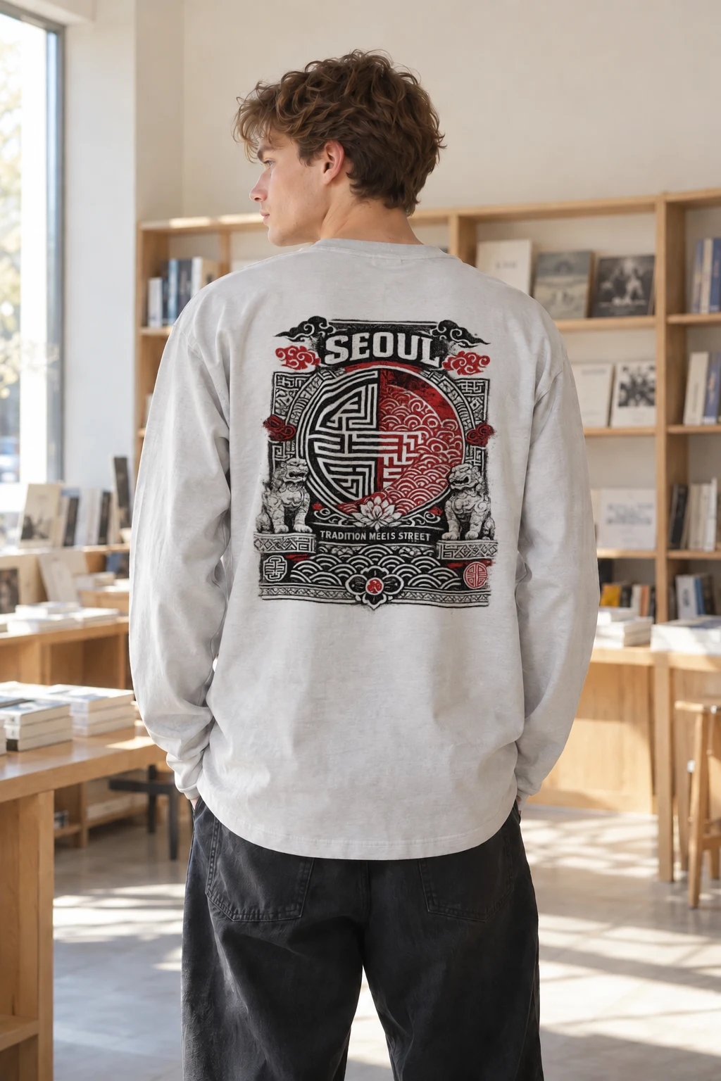 "Seoul Tradition Meets Street" Unisex Longsleeve T-shirt | Gildan 2400