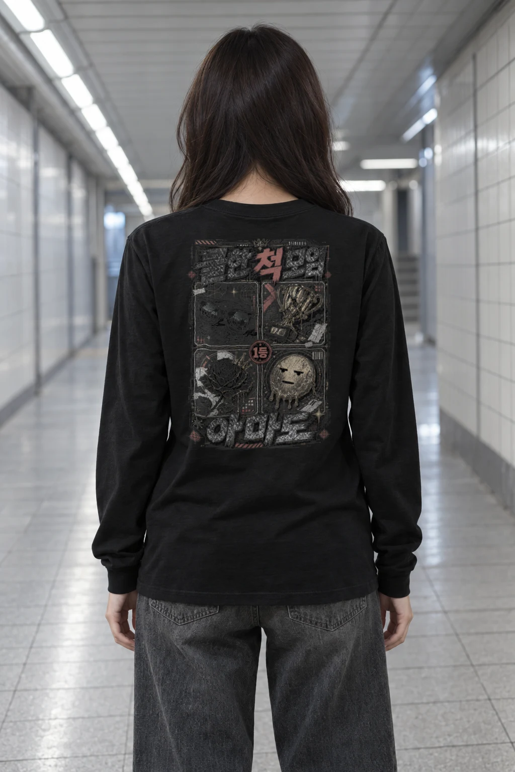"Seoul Trophy Collage" Unisex Longsleeve T-shirt | Gildan 2400
