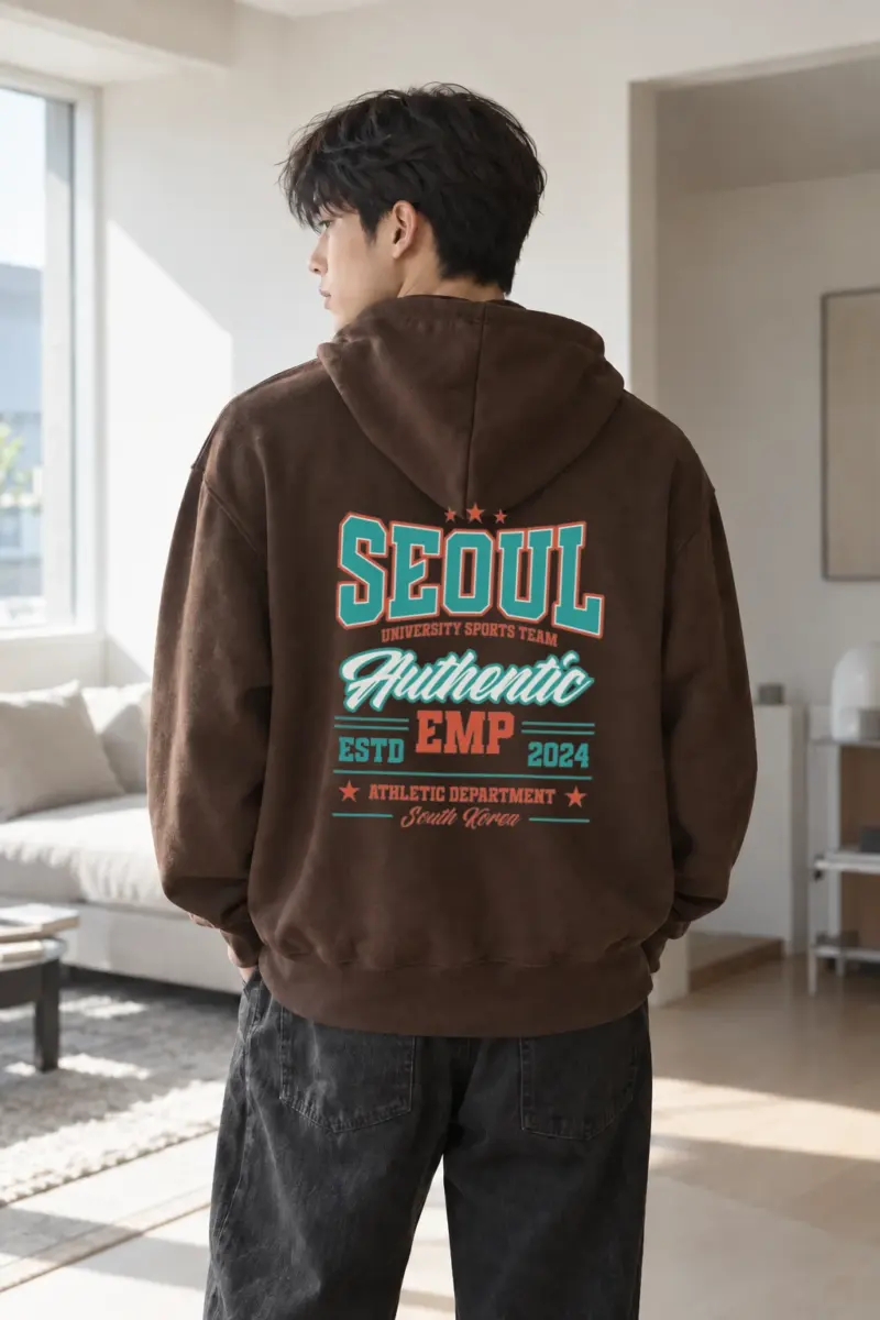 "Seoul University Athletics" Heavy Blend Unisex Pullover Hoodie | Gildan 18500