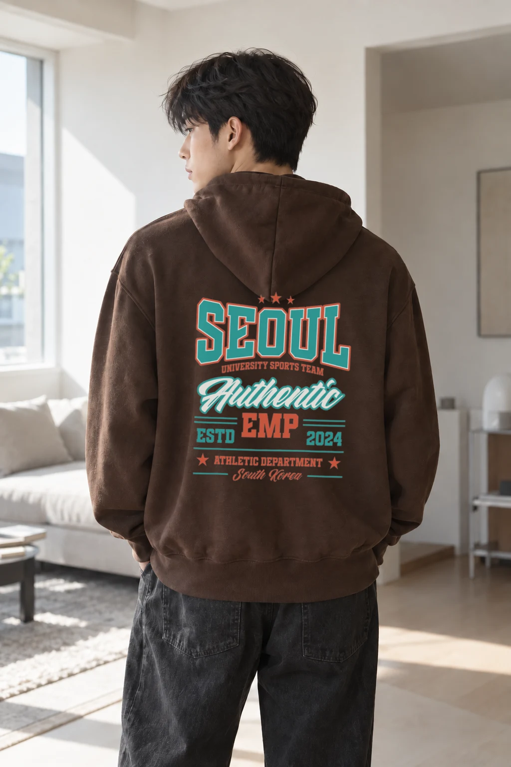"Seoul University Athletics" Heavy Blend Unisex Pullover Hoodie | Gildan 18500