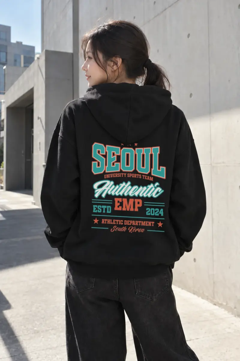 "Seoul University Athletics" Heavy Blend Unisex Pullover Hoodie | Gildan 18500