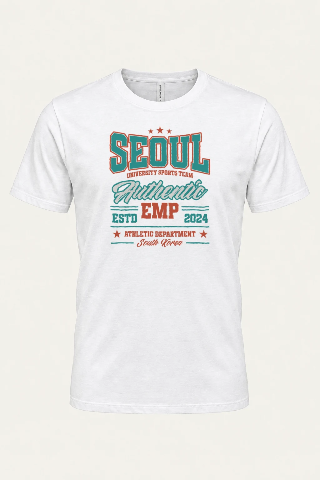 "Seoul University Athletics" Heavyweight Unisex Crewneck T-shirt | Gildan 5000