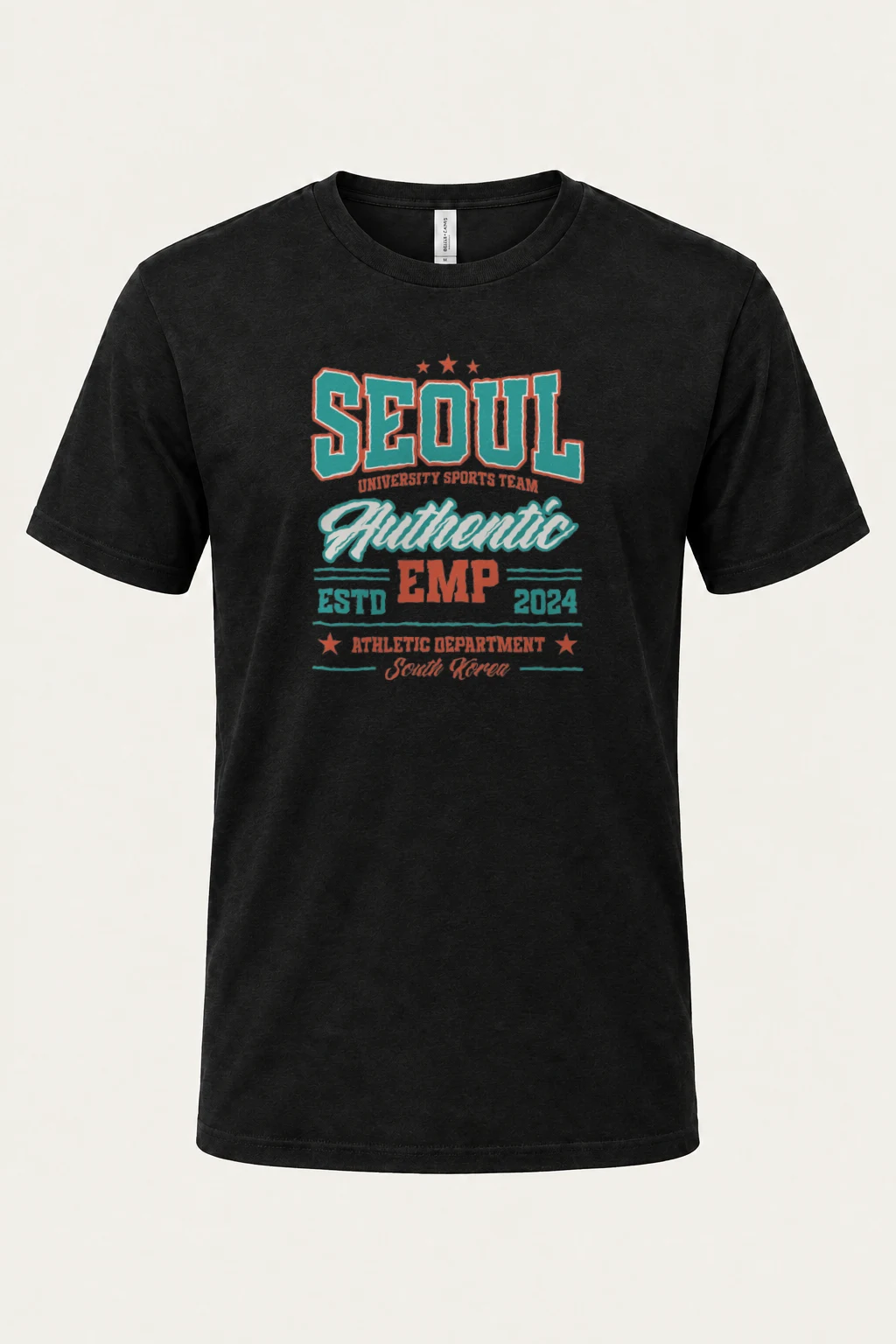 "Seoul University Athletics" Heavyweight Unisex Crewneck T-shirt | Gildan 5000