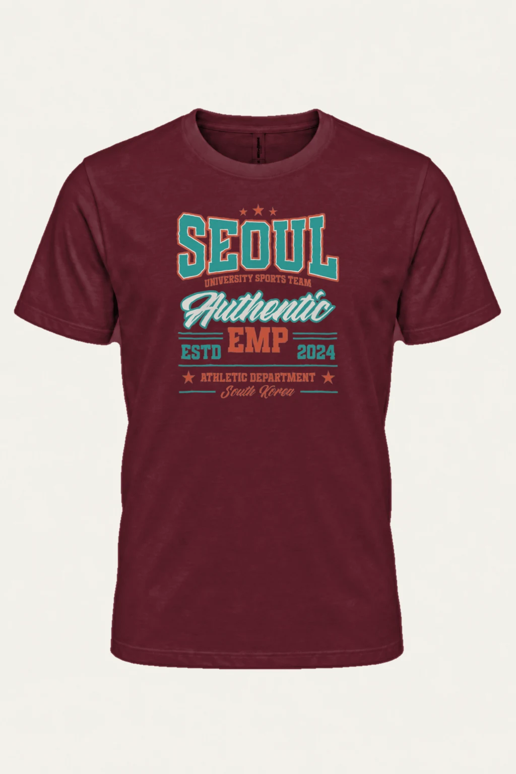 "Seoul University Athletics" Heavyweight Unisex Crewneck T-shirt | Gildan 5000