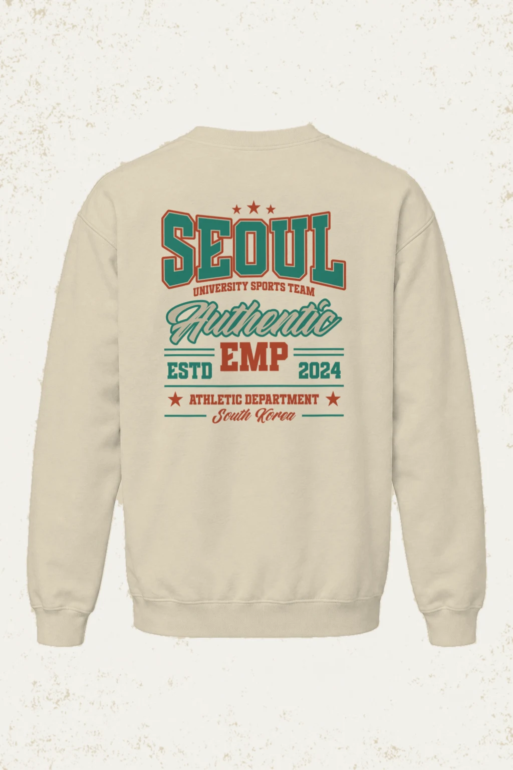"Seoul University Athletics" Unisex Sponge Fleece Crewneck Sweatshirt | Bella + Canvas 3901