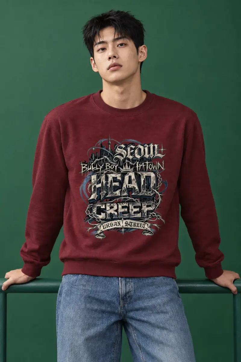 "Seoul Urban Street" Heavy Blend Unisex Crewneck Sweatshirt