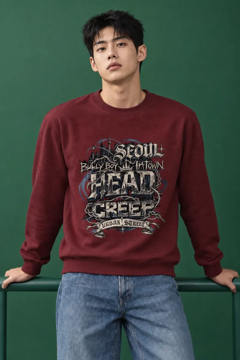 "Seoul Urban Street" Heavy Blend Unisex Crewneck Sweatshirt