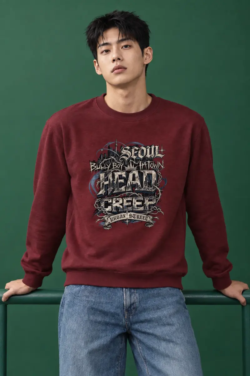 "Seoul Urban Street" Heavy Blend Unisex Crewneck Sweatshirt