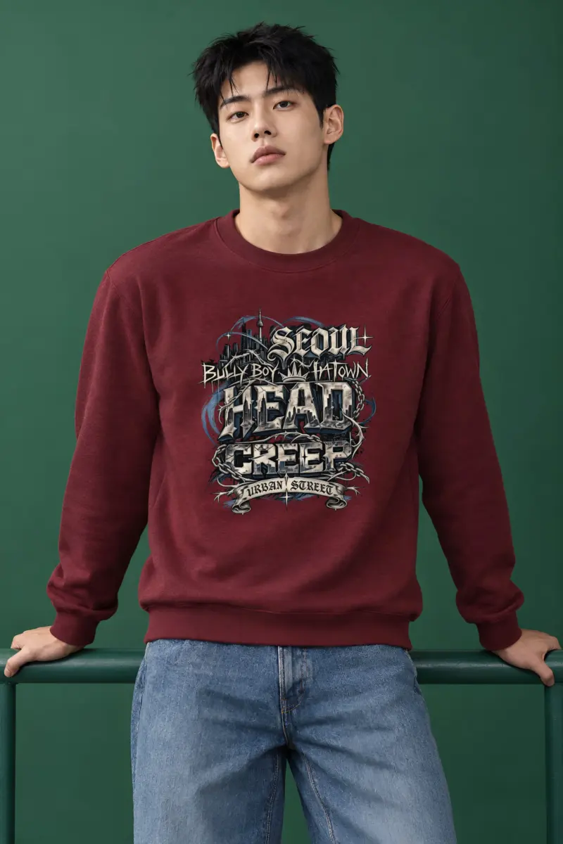 "Seoul Urban Street" Heavy Blend Unisex Crewneck Sweatshirt