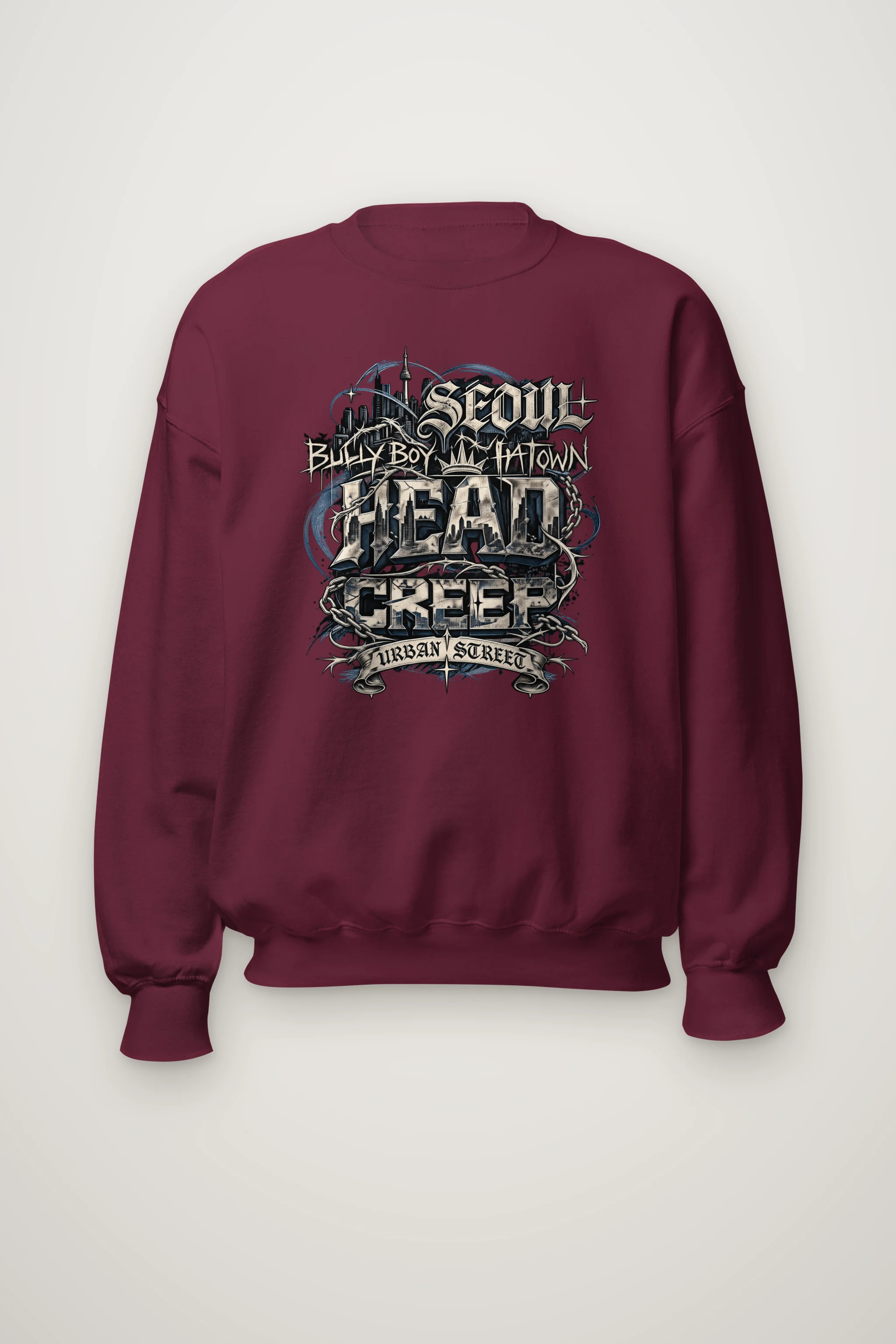 "Seoul Urban Street" Heavy Blend Unisex Crewneck Sweatshirt
