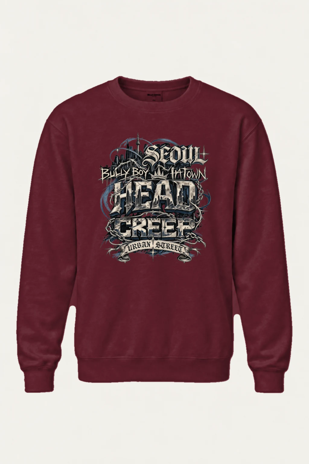 "Seoul Urban Street" Heavy Blend Unisex Crewneck Sweatshirt | Gildan 18000