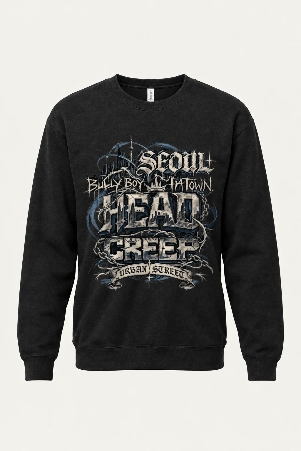 "Seoul Urban Street" Heavy Blend Unisex Crewneck Sweatshirt | Gildan 18000