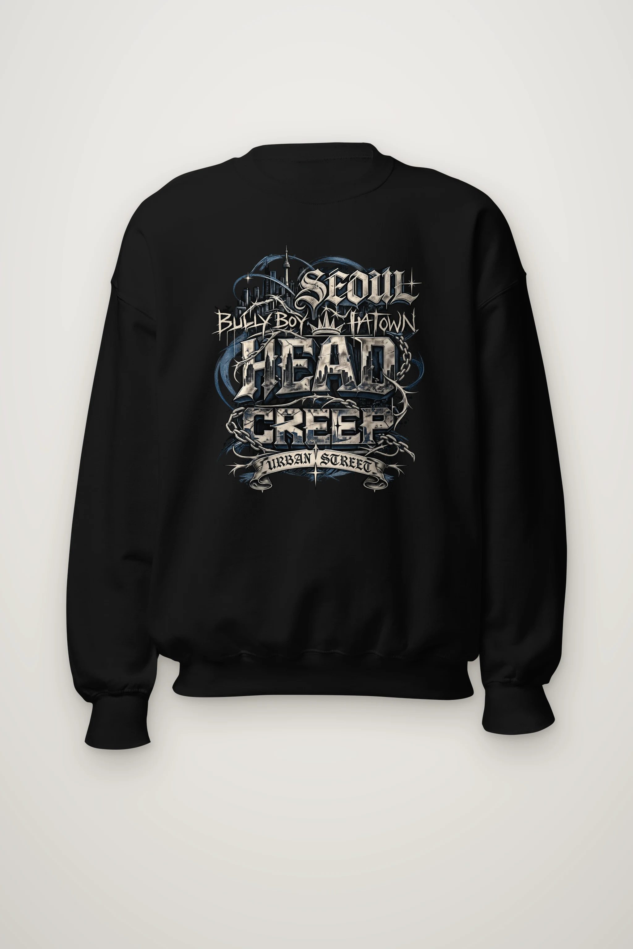 "Seoul Urban Street" Heavy Blend Unisex Crewneck Sweatshirt