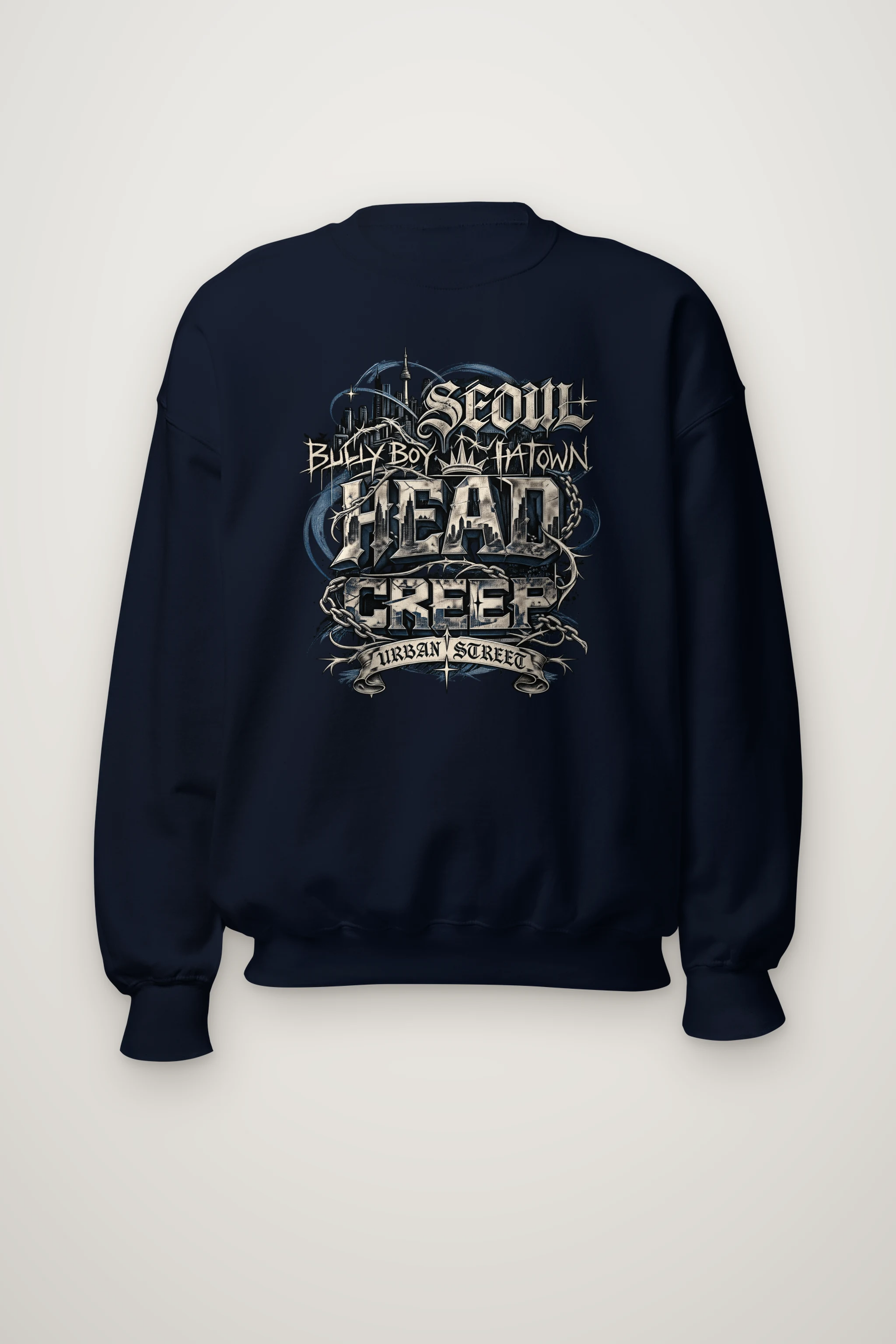 "Seoul Urban Street" Heavy Blend Unisex Crewneck Sweatshirt