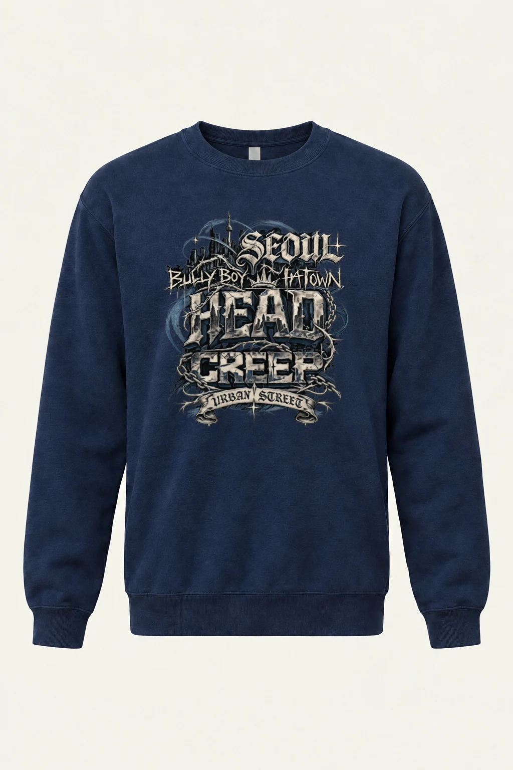 "Seoul Urban Street" Heavy Blend Unisex Crewneck Sweatshirt | Gildan 18000