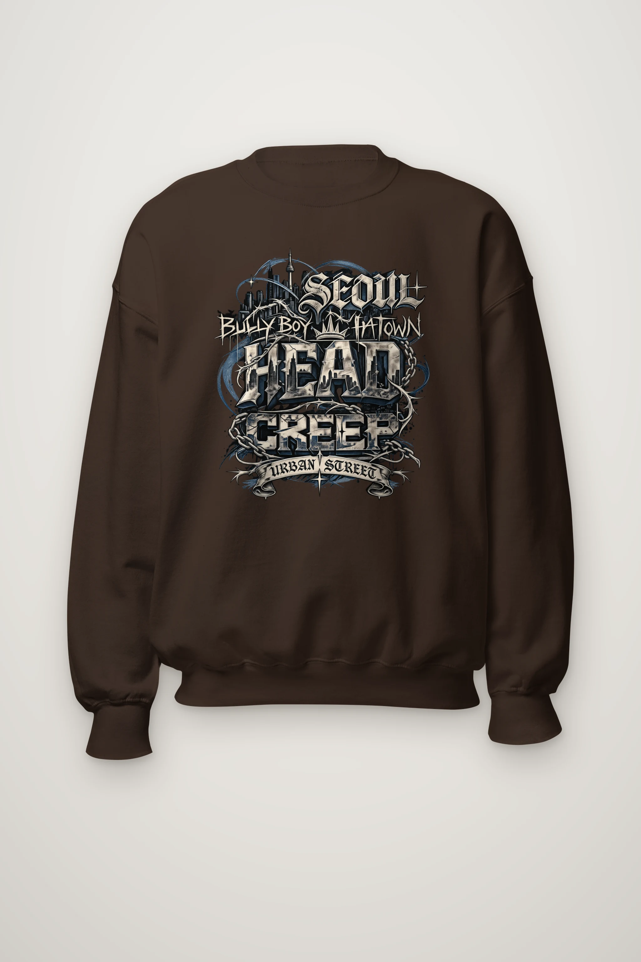 "Seoul Urban Street" Heavy Blend Unisex Crewneck Sweatshirt