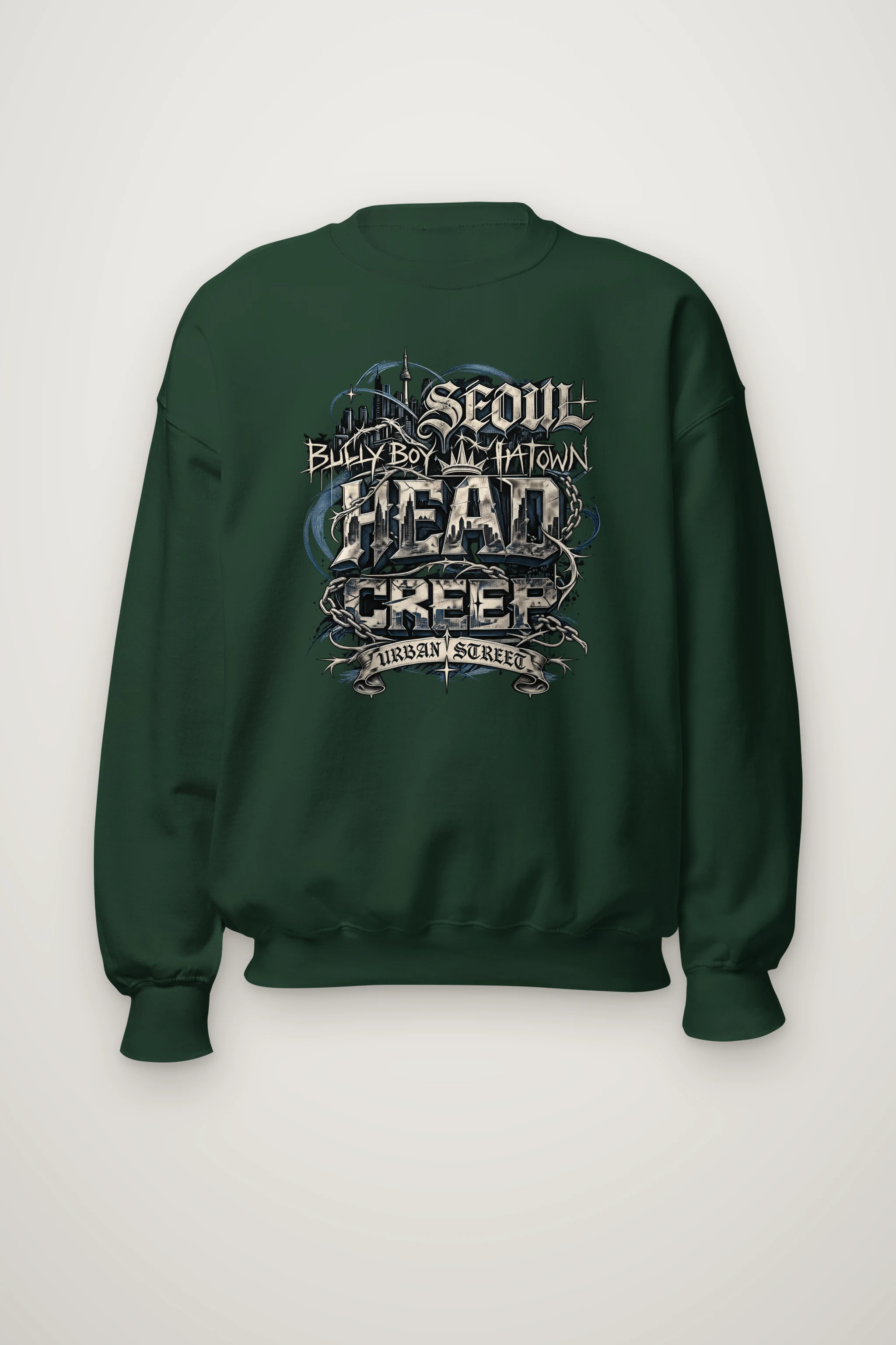 "Seoul Urban Street" Heavy Blend Unisex Crewneck Sweatshirt