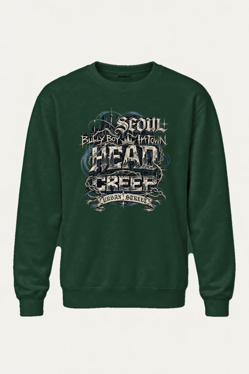 "Seoul Urban Street" Heavy Blend Unisex Crewneck Sweatshirt | Gildan 18000
