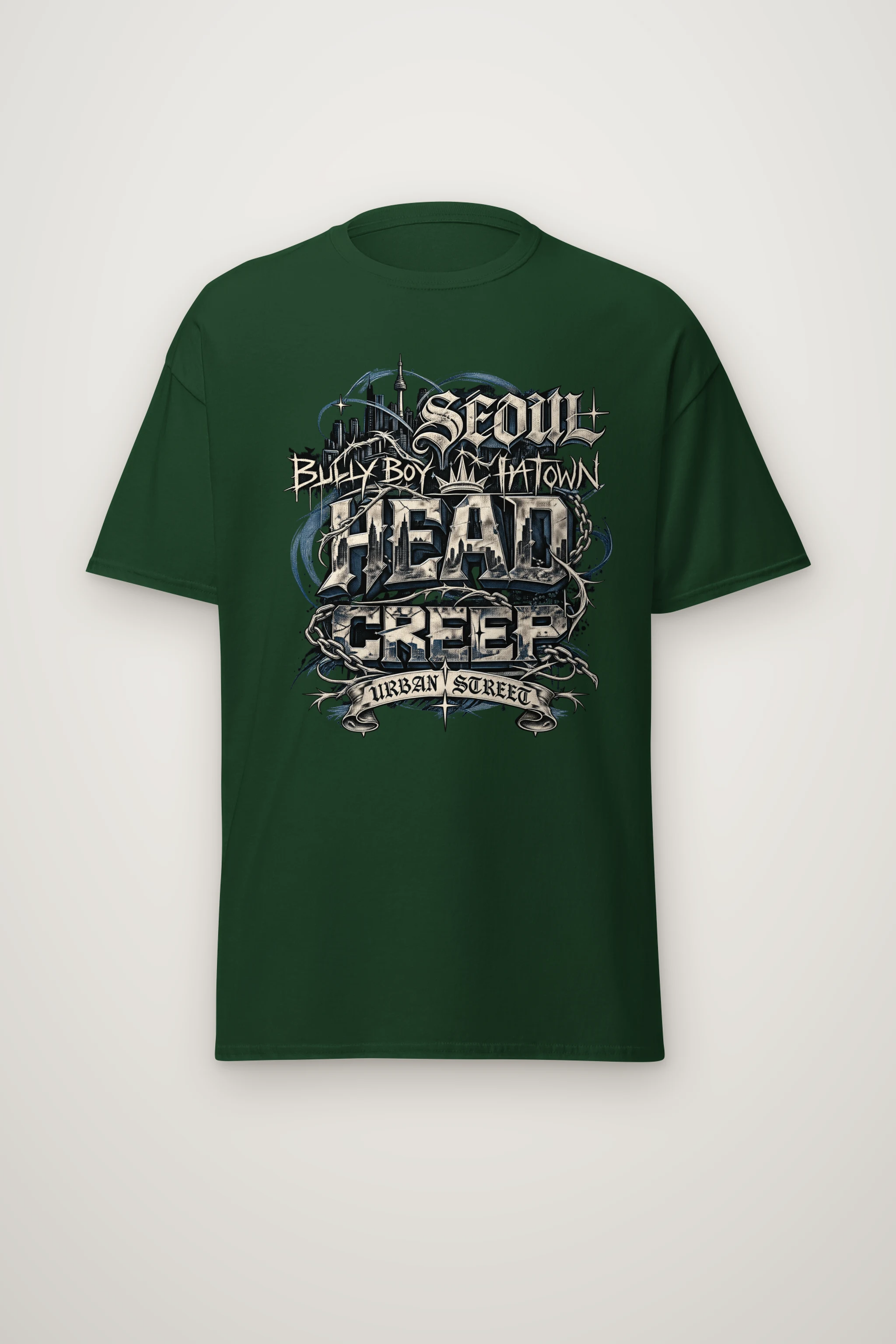 "Seoul Urban Street" Heavyweight Unisex Crewneck T-shirt