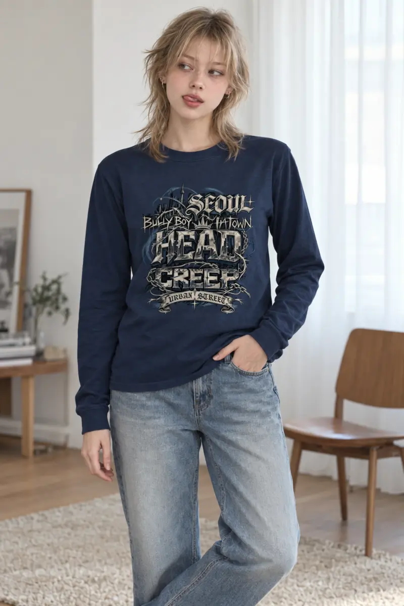 "Seoul Urban Street" Unisex Longsleeve T-shirt