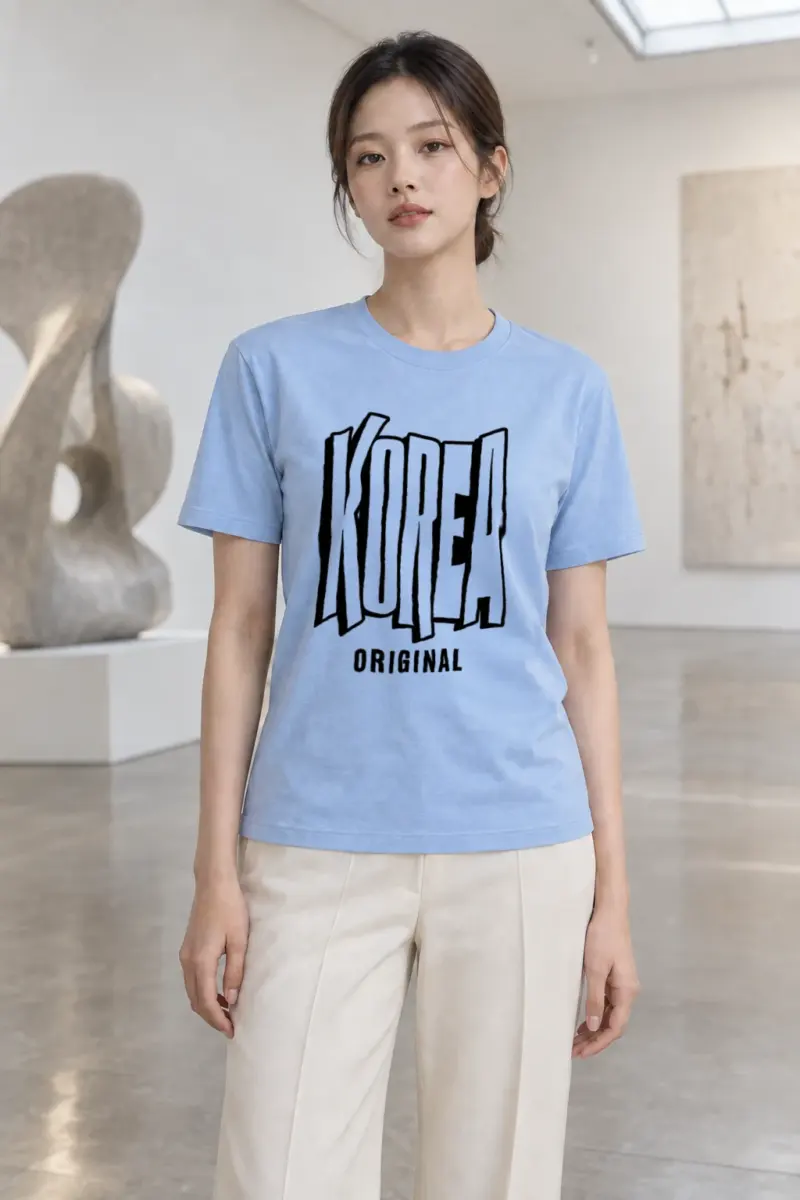 "Seoul Warp Type" Heavyweight Unisex Crewneck T-shirt | Gildan 5000