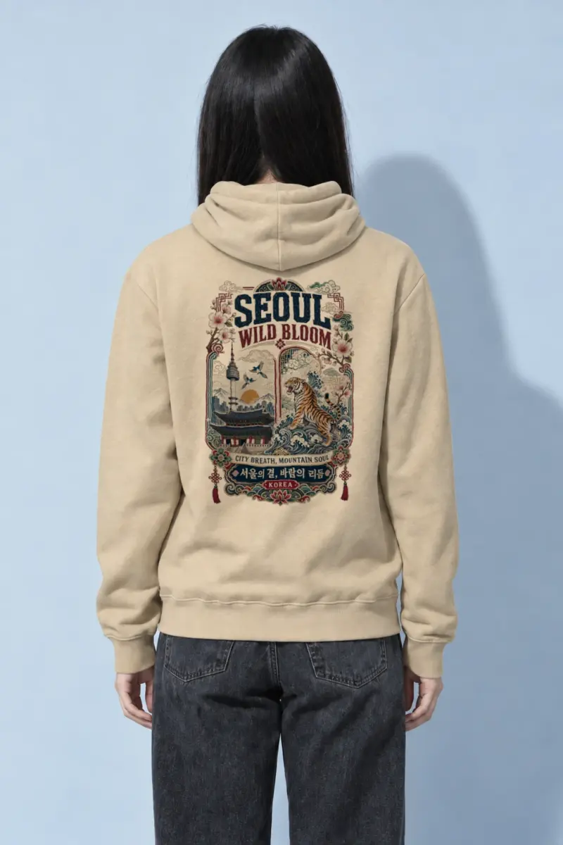 "Seoul Wild Bloom" Heavy Blend Unisex Pullover Hoodie