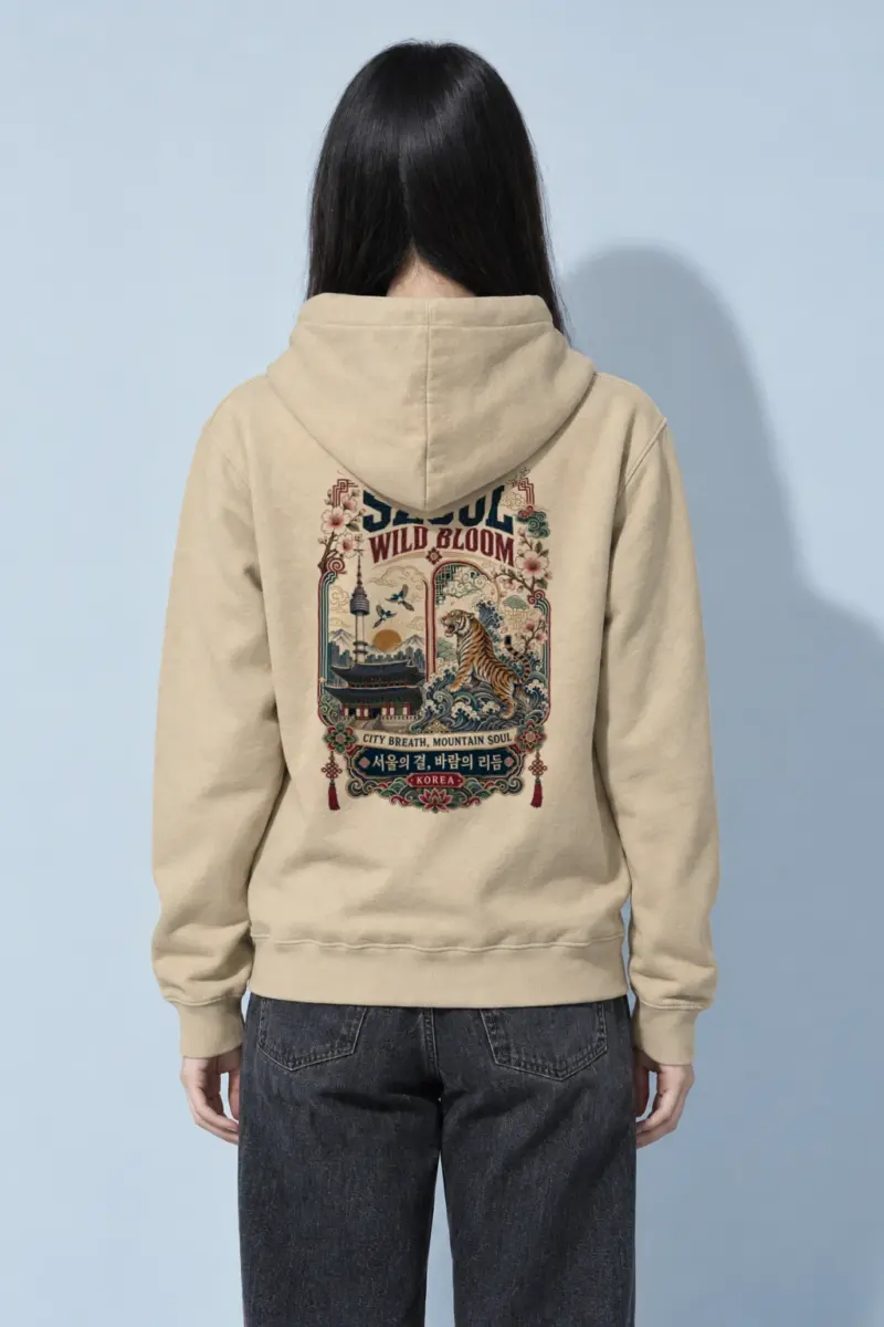 "Seoul Wild Bloom" Heavy Blend Unisex Pullover Hoodie