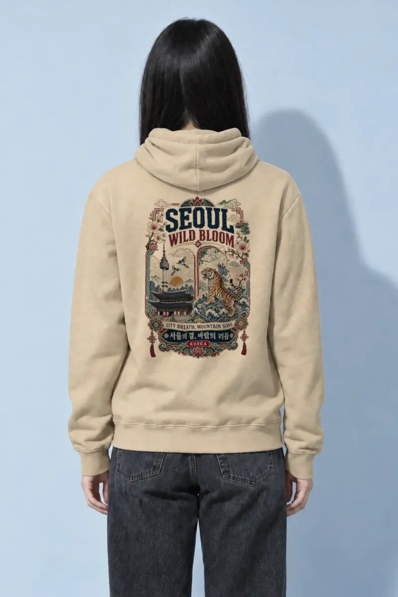 "Seoul Wild Bloom" Heavy Blend Unisex Pullover Hoodie