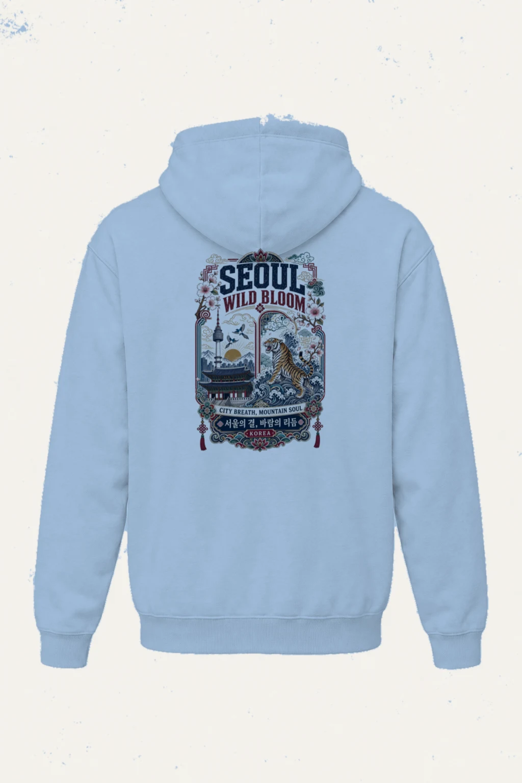 "Seoul Wild Bloom" Heavy Blend Unisex Pullover Hoodie | Gildan 18500