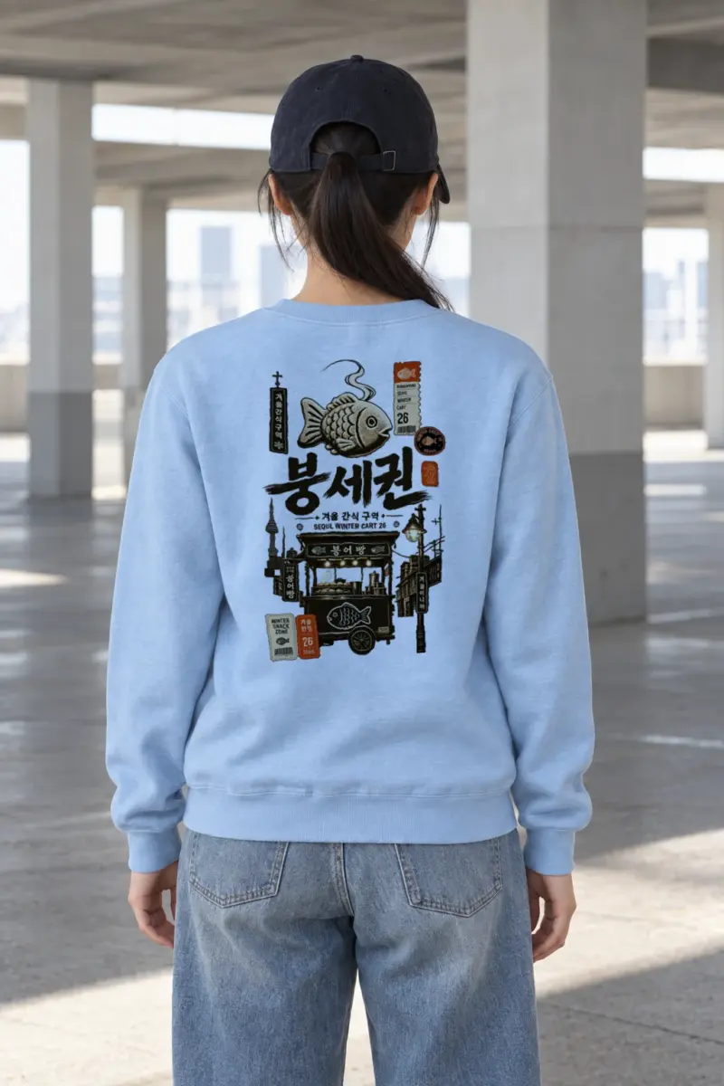 "Seoul Winter Cart" Heavy Blend Unisex Crewneck Sweatshirt