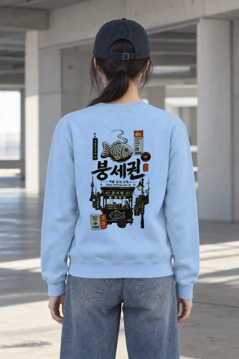 "Seoul Winter Cart" Heavy Blend Unisex Crewneck Sweatshirt