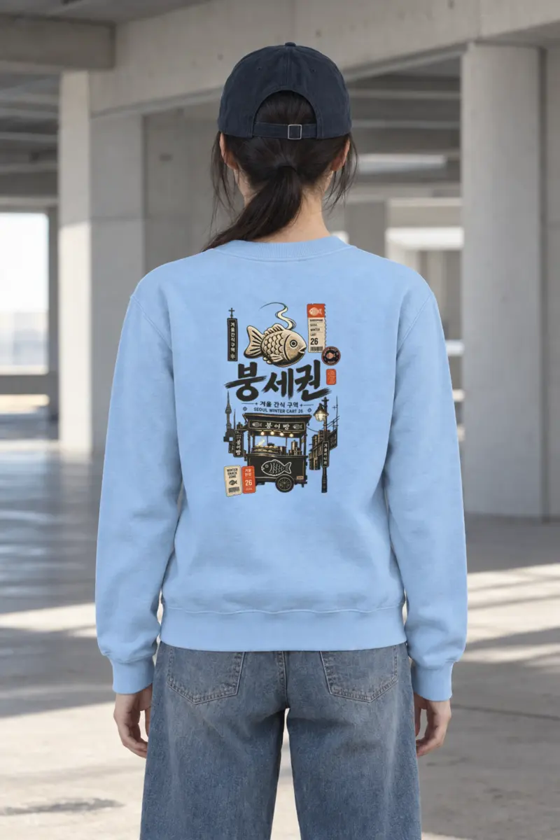 "Seoul Winter Cart" Heavy Blend Unisex Crewneck Sweatshirt