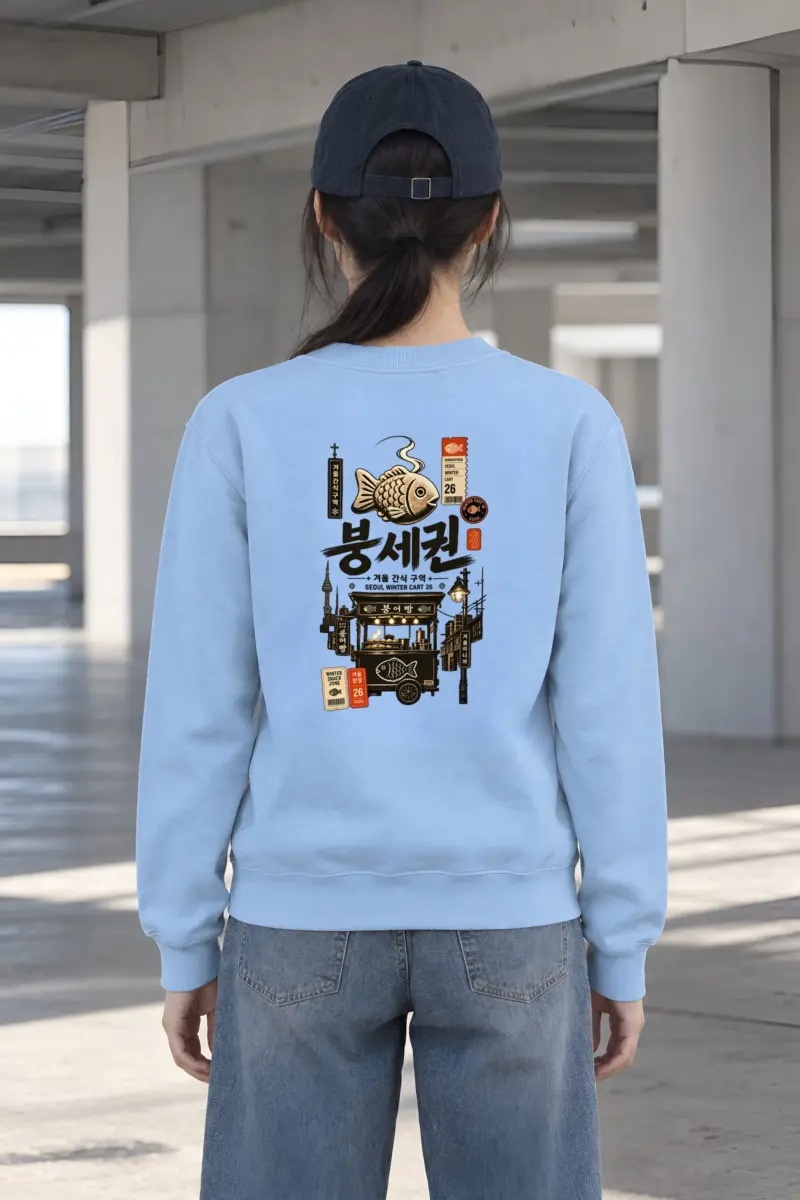 "Seoul Winter Cart" Heavy Blend Unisex Crewneck Sweatshirt