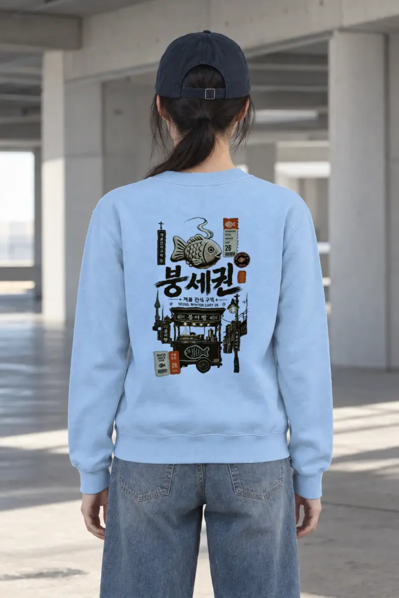 "Seoul Winter Cart" Heavy Blend Unisex Crewneck Sweatshirt