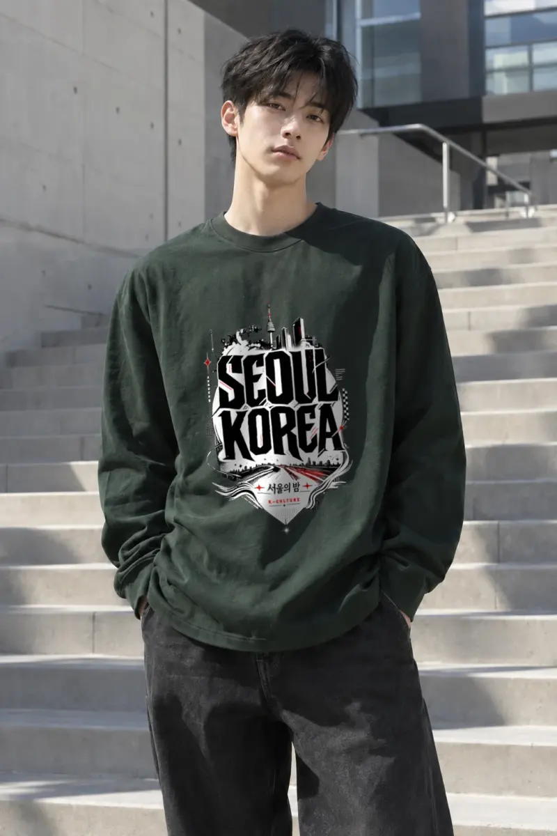 "Seoul's Night" Unisex Longsleeve T-shirt | Gildan 2400