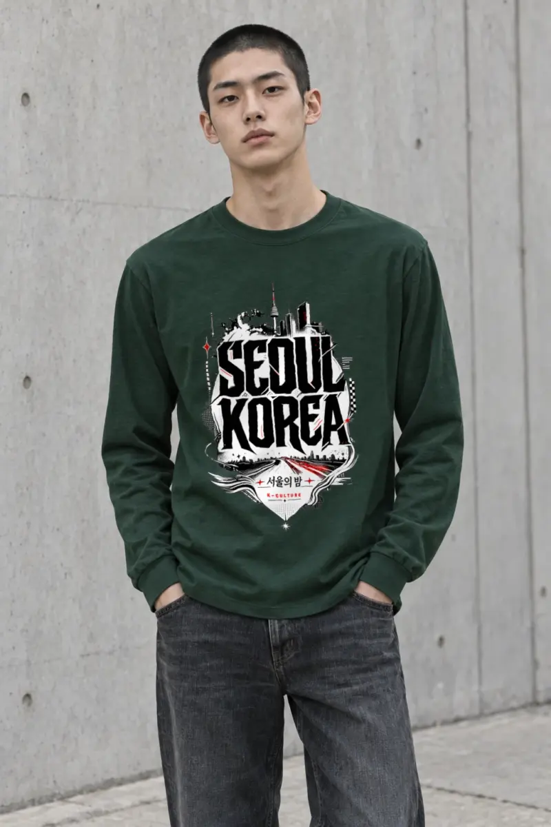 "Seoul's Night" Unisex Longsleeve T-shirt | Gildan 2400